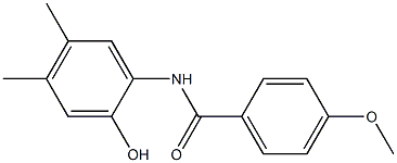 N-(2-hydroxy-4,5-dimethylphenyl)-4-methoxybenzamide Struktur