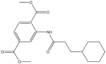 dimethyl 2-[(3-cyclohexylpropanoyl)amino]terephthalate Struktur