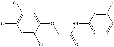 N-(4-methyl-2-pyridinyl)-2-(2,4,5-trichlorophenoxy)acetamide Struktur