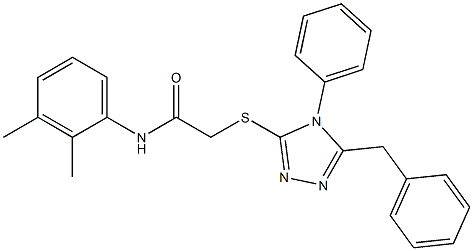 2-[(5-benzyl-4-phenyl-4H-1,2,4-triazol-3-yl)sulfanyl]-N-(2,3-dimethylphenyl)acetamide Struktur