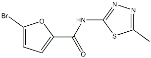 5-bromo-N-(5-methyl-1,3,4-thiadiazol-2-yl)-2-furamide Struktur