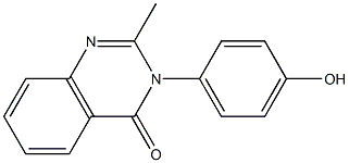 3-(4-hydroxyphenyl)-2-methyl-4(3H)-quinazolinone Struktur