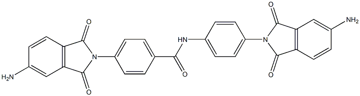 4-(5-amino-1,3-dioxo-1,3-dihydro-2H-isoindol-2-yl)-N-[4-(5-amino-1,3-dioxo-1,3-dihydro-2H-isoindol-2-yl)phenyl]benzamide Struktur