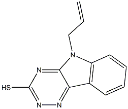 5-allyl-5H-[1,2,4]triazino[5,6-b]indol-3-yl hydrosulfide Struktur