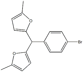 2-[(4-bromophenyl)(5-methyl-2-furyl)methyl]-5-methylfuran Struktur