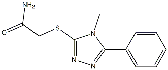 2-[(4-methyl-5-phenyl-4H-1,2,4-triazol-3-yl)sulfanyl]acetamide Struktur