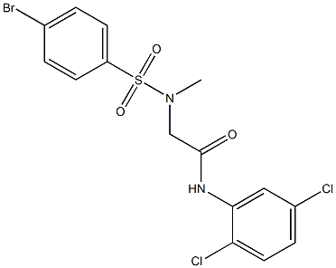 2-[[(4-bromophenyl)sulfonyl](methyl)amino]-N-(2,5-dichlorophenyl)acetamide Struktur