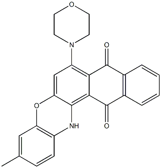 3-methyl-7-(4-morpholinyl)-8H-naphtho[2,3-a]phenoxazine-8,13(14H)-dione Struktur