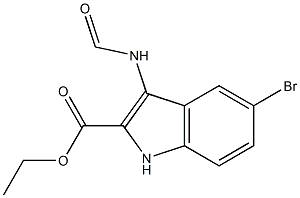 ethyl 5-bromo-3-(formylamino)-1H-indole-2-carboxylate Struktur