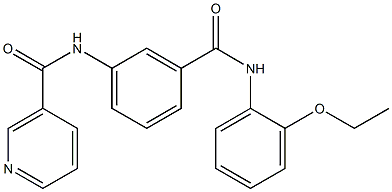 N-{3-[(2-ethoxyanilino)carbonyl]phenyl}nicotinamide Struktur