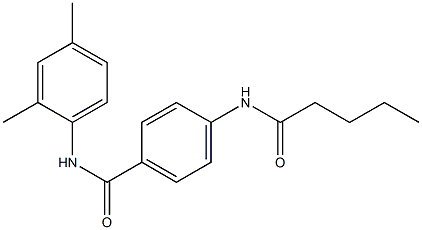 N-(2,4-dimethylphenyl)-4-(pentanoylamino)benzamide Struktur