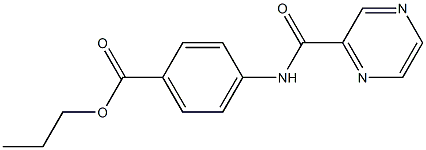 propyl 4-[(2-pyrazinylcarbonyl)amino]benzoate Struktur