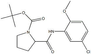 tert-butyl 2-[(5-chloro-2-methoxyanilino)carbonyl]-1-pyrrolidinecarboxylate Struktur