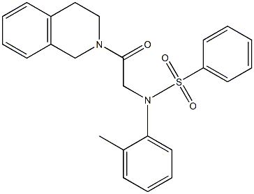 N-[2-(3,4-dihydro-2(1H)-isoquinolinyl)-2-oxoethyl]-N-(2-methylphenyl)benzenesulfonamide Struktur