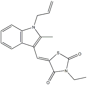 5-[(1-allyl-2-methyl-1H-indol-3-yl)methylene]-3-ethyl-1,3-thiazolidine-2,4-dione Struktur