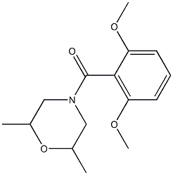 4-(2,6-dimethoxybenzoyl)-2,6-dimethylmorpholine Struktur