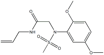 N-allyl-2-[2,5-dimethoxy(methylsulfonyl)anilino]acetamide Struktur