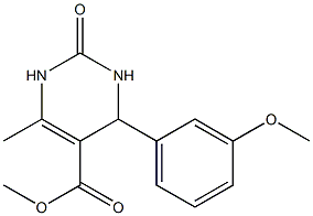 methyl 4-(3-methoxyphenyl)-6-methyl-2-oxo-1,2,3,4-tetrahydro-5-pyrimidinecarboxylate Struktur