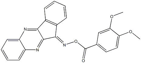 11H-indeno[1,2-b]quinoxalin-11-one O-(3,4-dimethoxybenzoyl)oxime Struktur