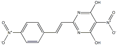 5-nitro-2-(2-{4-nitrophenyl}vinyl)-4,6-pyrimidinediol Struktur