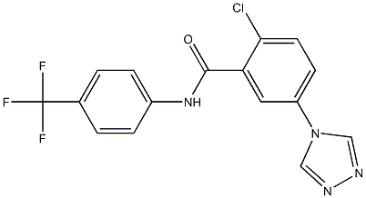 2-chloro-5-(4H-1,2,4-triazol-4-yl)-N-[4-(trifluoromethyl)phenyl]benzamide Struktur