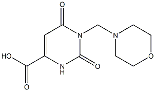 1-(4-morpholinylmethyl)-2,6-dioxo-1,2,3,6-tetrahydro-4-pyrimidinecarboxylic acid Struktur