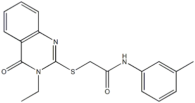 2-[(3-ethyl-4-oxo-3,4-dihydroquinazolin-2-yl)sulfanyl]-N-(3-methylphenyl)acetamide Struktur