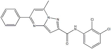 N-(2,3-dichlorophenyl)-7-methyl-5-phenylpyrazolo[1,5-a]pyrimidine-2-carboxamide Struktur