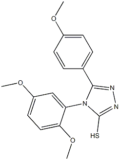 4-(2,5-dimethoxyphenyl)-5-(4-methoxyphenyl)-4H-1,2,4-triazole-3-thiol Struktur