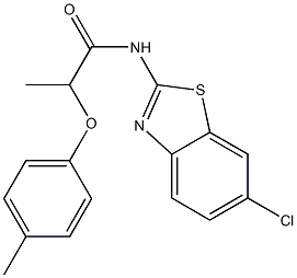 N-(6-chloro-1,3-benzothiazol-2-yl)-2-(4-methylphenoxy)propanamide Struktur