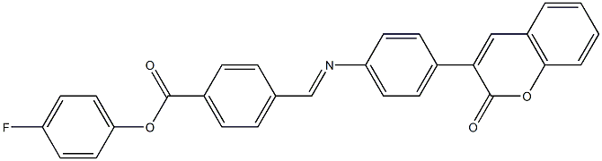 4-fluorophenyl 4-({[4-(2-oxo-2H-chromen-3-yl)phenyl]imino}methyl)benzoate Struktur