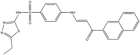 N-(5-ethyl-1,3,4-thiadiazol-2-yl)-4-{[3-(2-naphthyl)-3-oxo-1-propenyl]amino}benzenesulfonamide Struktur