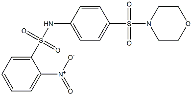 2-nitro-N-[4-(morpholin-4-ylsulfonyl)phenyl]benzenesulfonamide Struktur