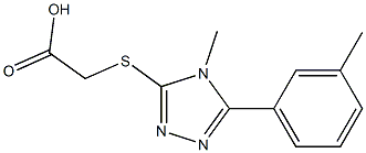 {[4-methyl-5-(3-methylphenyl)-4H-1,2,4-triazol-3-yl]sulfanyl}acetic acid Struktur