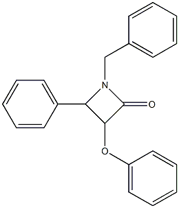 1-benzyl-3-phenoxy-4-phenyl-2-azetidinone Struktur