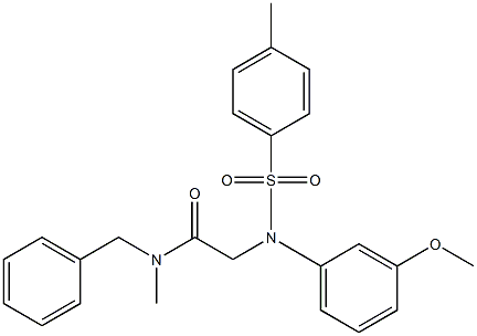 N-benzyl-2-{3-methoxy[(4-methylphenyl)sulfonyl]anilino}-N-methylacetamide Struktur