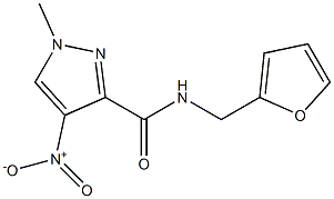 N-(2-furylmethyl)-4-nitro-1-methyl-1H-pyrazole-3-carboxamide Struktur