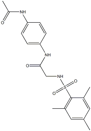 N-[4-(acetylamino)phenyl]-2-[(mesitylsulfonyl)amino]acetamide Struktur