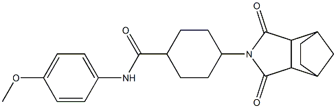 4-(3,5-dioxo-4-azatricyclo[5.2.1.0~2,6~]dec-4-yl)-N-(4-methoxyphenyl)cyclohexanecarboxamide Struktur