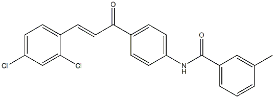 N-{4-[3-(2,4-dichlorophenyl)acryloyl]phenyl}-3-methylbenzamide Struktur