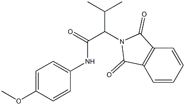 2-(1,3-dioxo-1,3-dihydro-2H-isoindol-2-yl)-N-(4-methoxyphenyl)-3-methylbutanamide Struktur