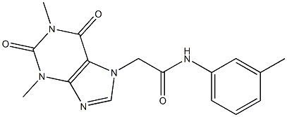 2-(1,3-dimethyl-2,6-dioxo-1,2,3,6-tetrahydro-7H-purin-7-yl)-N-(3-methylphenyl)acetamide Struktur