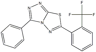 3-phenyl-6-[2-(trifluoromethyl)phenyl][1,2,4]triazolo[3,4-b][1,3,4]thiadiazole Struktur