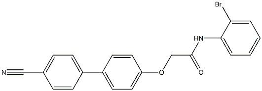 N-(2-bromophenyl)-2-[(4'-cyano[1,1'-biphenyl]-4-yl)oxy]acetamide Struktur