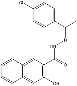 N'-[1-(4-chlorophenyl)ethylidene]-3-hydroxy-2-naphthohydrazide Struktur