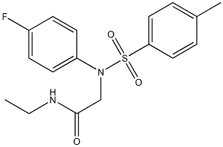 N-ethyl-2-{4-fluoro[(4-methylphenyl)sulfonyl]anilino}acetamide Struktur