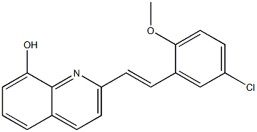 2-[2-(5-chloro-2-methoxyphenyl)vinyl]-8-quinolinol Struktur