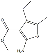 methyl 2-amino-4-ethyl-5-methyl-3-thiophenecarboxylate Struktur