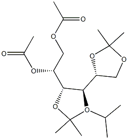 5,6-di-O-acetyl-3-O-isopropyl-1,2:3,4-bis-O-(1-methylethylidene)-D-mannitol Struktur