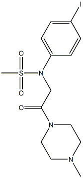 N-(4-iodophenyl)-N-[2-(4-methyl-1-piperazinyl)-2-oxoethyl]methanesulfonamide Struktur